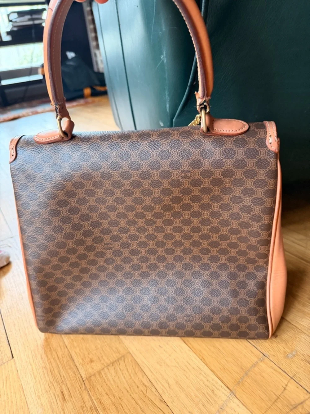 Celine Macadam Blason Triomphe Handbag Shoulder Bag vintage - Picture 4 of 12